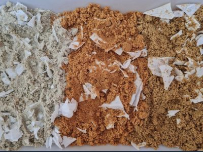 FSGeoTEX geotexile sand additive mixed with different types of arena sand