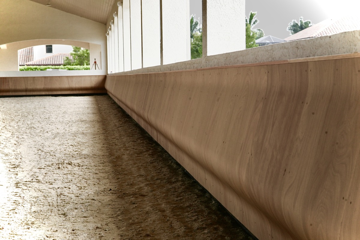 Curved Riding Curved Arena Kick Wall Footing Solutions USA LLC.