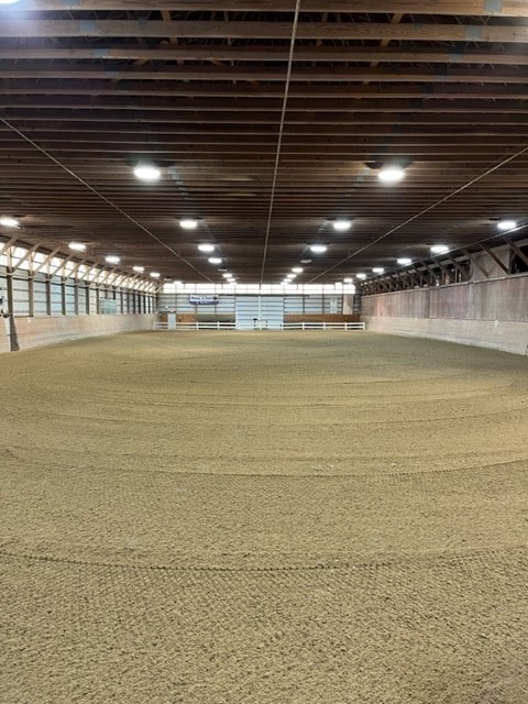 recently dragged indoor arena