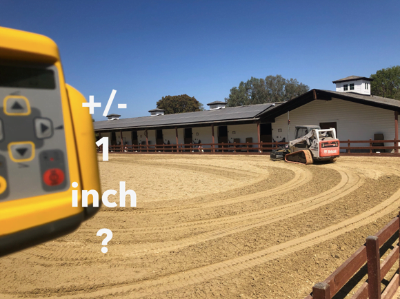 A laser level is used when building a riding arena