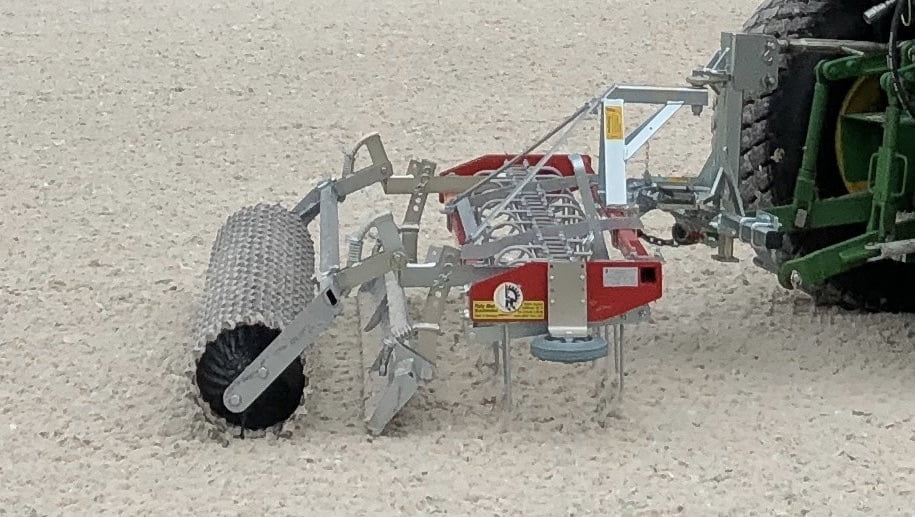 An arena drag set up and ready to go