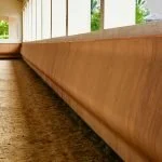 The curved kickwall from an angle