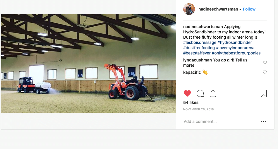 A screen shot of a client's review of having hydro sand binder installed