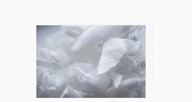 A close up of FSGeoTEX fibers