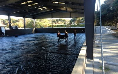 The water lines are being laid in a HIT Active Aqua arena in Woodside.