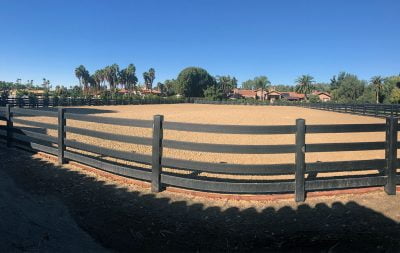 The completed new outdoor arena in Rancho Santa Fe.