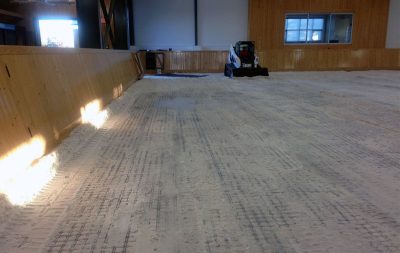 The indoor arena in Langley, BC under construction.