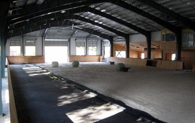 The indoor arena in Langley, BC under construction.