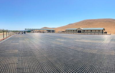 HIT DrainGrids installed in a new outdoor arena at Sage Hill Farm.